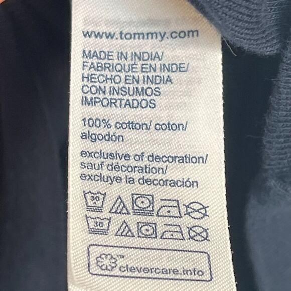 Tommy Hilfiger Navy Cotton Knit Shirt Tee T-shirt Dress - Picture 9 of 9